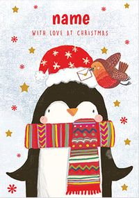 Tap to view Festive Penguin Personalised Christmas Card