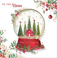 Tap to view Christmas Snow Globe Personalised Square Card