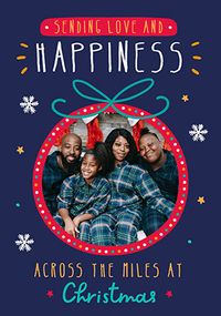 Tap to view Love And Happiness Across The Miles Photo Christmas Card