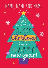 Tap to view Merry Christmas and Happy New Year Personalised Card