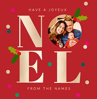 Tap to view Joyeux Noel Square Photo Upload Christmas Card