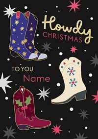 Tap to view Howdy Christmas Personalised Card