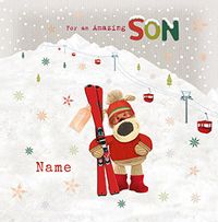 Tap to view Boofle Son Square Christmas Card