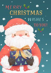 Tap to view Santa Merry Christmas Wishes to you Personalised Card