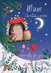 Tap to view Mum Cute Owl Christmas Card
