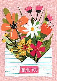 Tap to view Thank You Flowers in Envelope Card