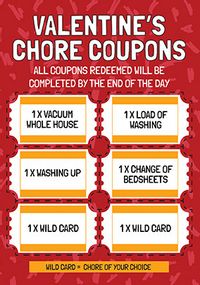 Tap to view Chore Coupons Valentine's Day Card