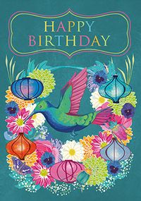 Tap to view Humming Bird Birthday Card