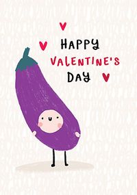 Tap to view Cute Aubergine Valentine's Day Card