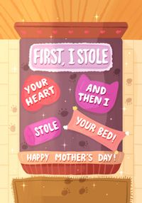 Tap to view Stole your Bed Mother's Day Card