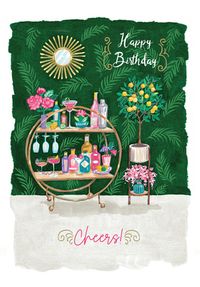 Tap to view Cocktail Trolley Birthday Card