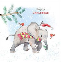 Tap to view Elephant Happy Christmas Card