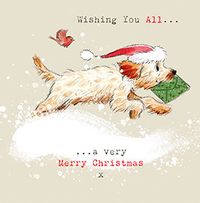 Tap to view Wishing you all a Merry Christmas Cute Dog Card