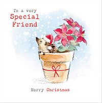 Tap to view Special Friend Hedgehog Christmas Card