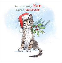 Tap to view Lovely Nan Cat Christmas Card