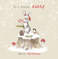 Tap to view Lovely Aunty Bunny Christmas Card