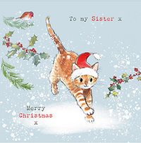 Tap to view Sister Cat Cute Christmas Card