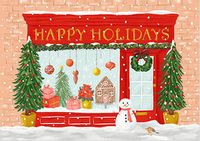 Tap to view Happy Holidays Shop Front Christmas Card