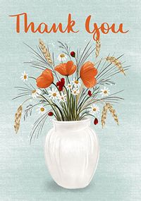 Tap to view Orange Flowers Thank You Card