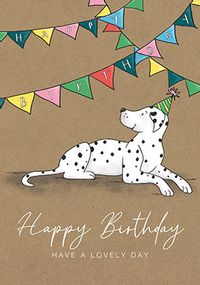 Tap to view Dog and Bunting Birthday Card