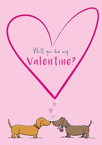 Tap to view Will You Be My Valentine Dogs Valentine's Day Card