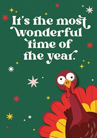 Tap to view Most Wonderful Turkey Christmas Card