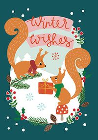 Tap to view Squirrels Winter Wishes Christmas Card