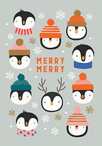 Tap to view Merry Merry Penguins Christmas Card
