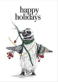 Tap to view Happy Holidays Penguin Christmas Card