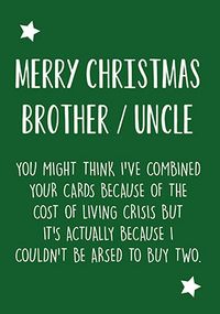 Tap to view Merry Christmas Uncle and Brother Card
