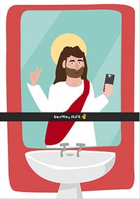 Tap to view Jesus Selfie Spoof Christmas Card