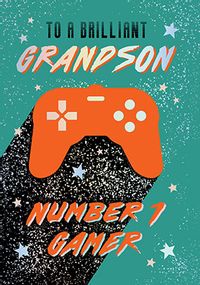 Tap to view No.1 Gamer Grandson Birthday Card