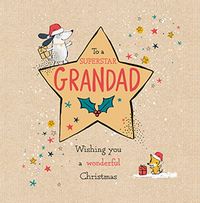 Tap to view Grandad Cute Dog Christmas Card