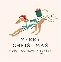 Tap to view Dog Have a Blast Christmas Card
