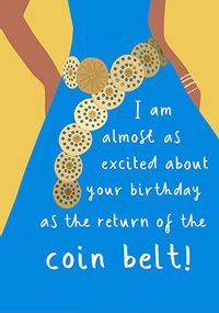 Tap to view Coin Belt Fashion Birthday Card