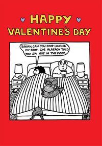 Tap to view Sharing the Bed Valentine's Day Card