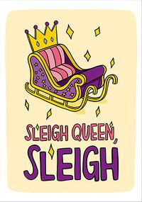Tap to view Sleigh Queen Sleigh Christmas Card