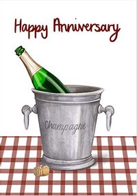 Tap to view Champagne Happy Anniversary Card