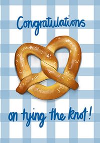 Tap to view Tying the Knot Pretzel Wedding Card