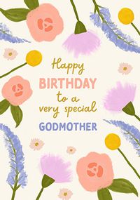 Tap to view Godmother Soft Floral Birthday Card