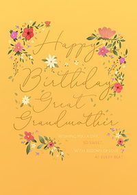 Tap to view Happy Birthday Great Grandmother Floral Card