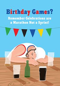 Tap to view Marathon not a Sprint Olympics Birthday Card