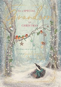 Tap to view Winter Forest Grandson Christmas Card