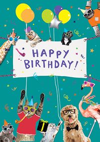 Tap to view Party Animals Kids Birthday Card