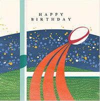 Tap to view Rugby Pitch Square Birthday Card