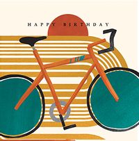 Tap to view Cycling Happy Birthday Square Card