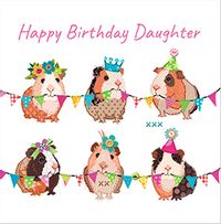 Tap to view Happy Birthday Daughter Guinea Pig Card