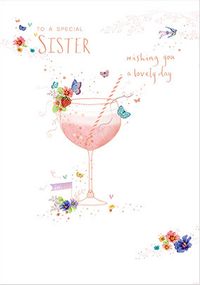 Tap to view Special Sister Cocktail Birthday Card