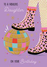 Tap to view Fabulous Daughter Disco Birthday Card