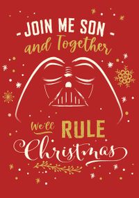 Tap to view Star Wars Darth Vader Join Me Son Christmas Card